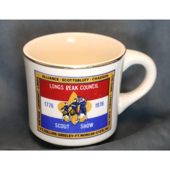 Vintage Boy Scout Longs Peak Bicentennial Mug 1976 - Picture 1 of 4